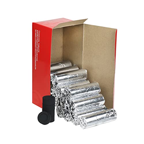 NKlaus Räucherkohle Großpackung 120 Schnellanzündende Weihrauch Holzkohle-Tabletten Ø 27mm - gleichmäßiges abbrennen einfache Handhabung und saubere Verwendung. Auch für Shisha 1204 von NKlaus