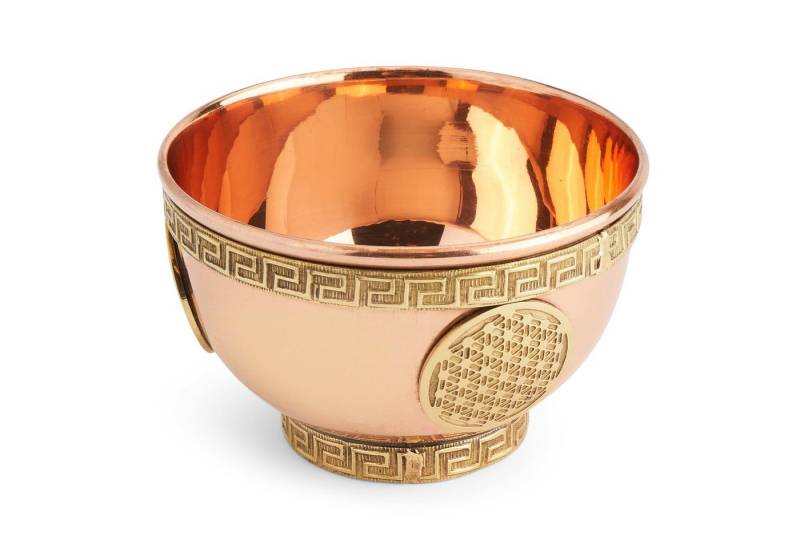 NKlaus Räucherschale Ø 8 cm Räucherschale Blume des Lebens aus Kupfer W, Handgearbeitete NKlaus Räucherschale Ø 8 cm Räucherschale Blume des Lebens aus Kupfer W, Handgearbeitete von NKlaus