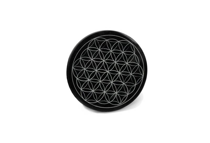 NKlaus Räucherstäbchen-Halter 4 x Blume des Lebens Kerzenhalter Speckstein, schw, Handarbeit NKlaus Räucherstäbchen-Halter 4 x Blume des Lebens Kerzenhalter Speckstein, schw, Handarbeit von NKlaus