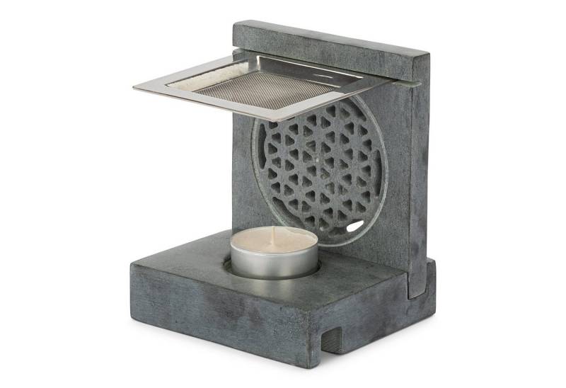 NKlaus Räucherschale Räucherstövchen Blume des Lebens Räuchergefäß grau NKlaus Räucherschale Räucherstövchen Blume des Lebens Räuchergefäß grau von NKlaus