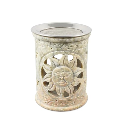 NKlaus Rauchgefäß mit Sieb aus Speckstein 10 x 7,5 cm Teelicht Stövchen für Weihrauch Harze Räucherwerke 15715 NKlaus Rauchgefäß mit Sieb aus Speckstein 10 x 7,5 cm Teelicht Stövchen für Weihrauch Harze Räucherwerke 15715 von NKlaus