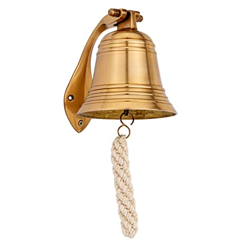 NKlaus Schiffsglocke aus Messing antik mit Halter-Bändsel 10cm Nautische Signalglocke 11576 NKlaus Schiffsglocke aus Messing antik mit Halter-Bändsel 10cm Nautische Signalglocke 11576 von NKlaus