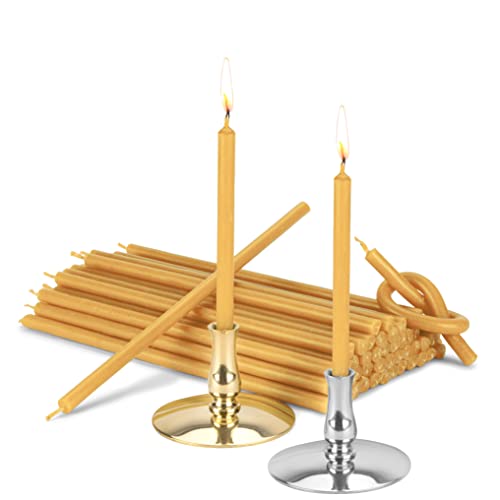 NKlaus - Set 2 Kerzenhalter mit 100% Bienenwachskerzen Premium L 15cm Stabkerzen 40090 NKlaus - Set 2 Kerzenhalter mit 100% Bienenwachskerzen Premium L 15cm Stabkerzen 40090 von NKlaus