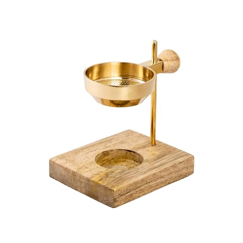 NKlaus Teelicht Räucherstövchen Gold 11cm hoch verstellbar Holzboden Weihrauch Harze 15868 NKlaus Teelicht Räucherstövchen Gold 11cm hoch verstellbar Holzboden Weihrauch Harze 15868 von NKlaus
