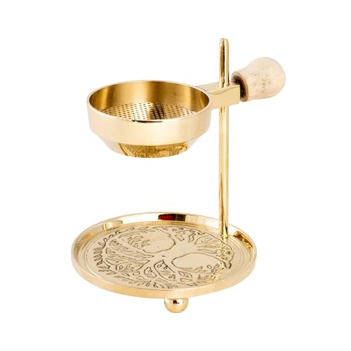 NKlaus Teelicht Verstellbares Räucherstövchen 11cm hoch Gold Accessoire für Weihrauch 15864 NKlaus Teelicht Verstellbares Räucherstövchen 11cm hoch Gold Accessoire für Weihrauch 15864 von NKlaus