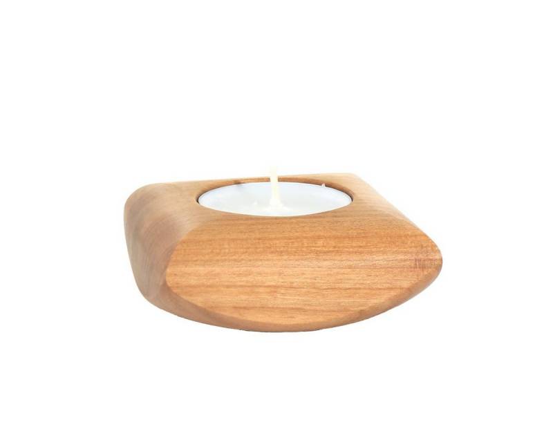 NKlaus Teelichthalter 10er- Set Teelichthalter aus Holz Süßkirche Deko K (10er- Set) von NKlaus