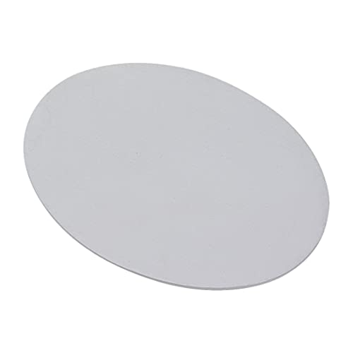 NKlaus Teller oval Aluminium weiß 13,5x10cm Untersetzer Untertasse Kerzenhalter Tablett Gebürstet - Design 10391 von NKlaus