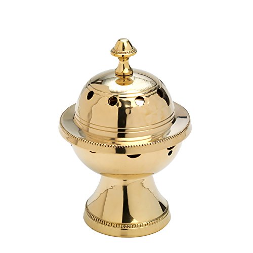 NKlaus Tisch Rauchfass mit Innenschale Weihrauchbrenner Deko Messing klein Gold 7576 NKlaus Tisch Rauchfass mit Innenschale Weihrauchbrenner Deko Messing klein Gold 7576 von NKlaus