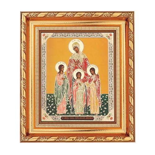 NKlaus Vera, Nadejda, Lybov und Sofia Ikone im Rahmen mit Glas 14x16cm christlich 13927 NKlaus Vera, Nadejda, Lybov und Sofia Ikone im Rahmen mit Glas 14x16cm christlich 13927 von NKlaus