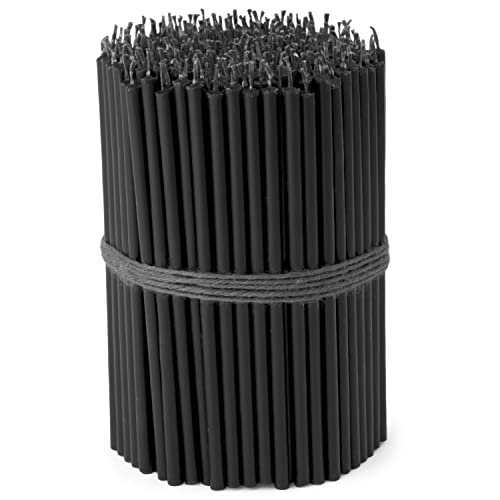 Nklaus 1000 stabkerzen schwarz durchgefärbt lang dünne kerzen schwarz dünne kerzen hoch 15 cm kerzen tropffrei rußfreie kerzen ritual kerzen aus Paraffinwachs 36135 von NKlaus
