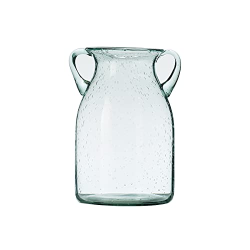 Blumenvase aus Glas, Elegante Doppelohr-Dekoration, Moderne Dekorative Doppelohr-Blumenvase, Handgefertigte Luftblasenvase für Herzstück, Heimdekoration (5) von NLDGR