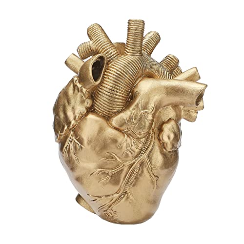 NLDGR Herzvase, anatomische Herzvase, kreative Herzform, Kunstharz-Blumentopf, herzförmige Vasen für Blumen, Neuheit, Blumenvase für Heimdekoration von NLDGR