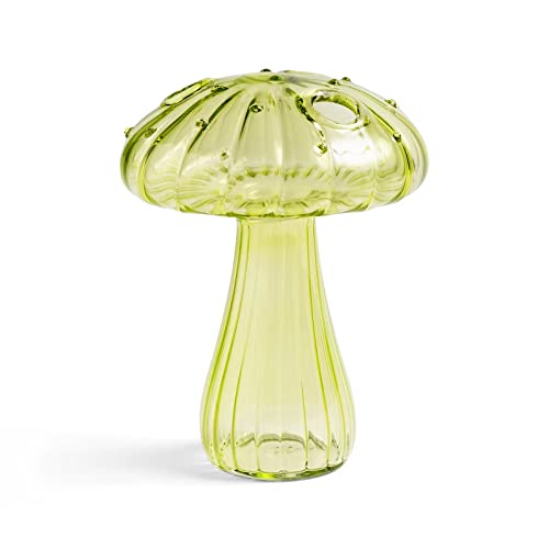 NLDGR Pilzförmige Glasvase, Pflanzgefäße, zarte Pilzglas-Knospenvasen, klare Hydrokultur-Vase, Glas, klare Pilz-Blumentopf-Vasen für Heimdekoration von NLDGR