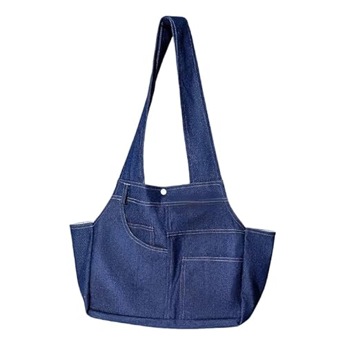 NLINIOZWN Brusttasche, Haustiertasche, Katzen- und Hundetasche, Tragetasche für kleine und mittelgroße Hunde, Jeansstoff, Blau, Größe M NLINIOZWN Brusttasche, Haustiertasche, Katzen- und Hundetasche, Tragetasche für kleine und mittelgroße Hunde, Jeansstoff, Blau, Größe M von NLINIOZWN