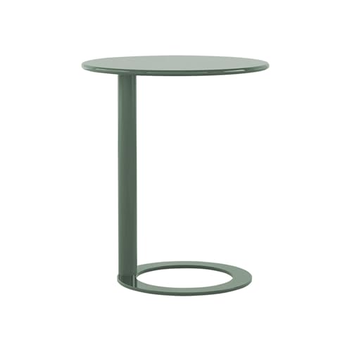 NLLATEI Side Table Garden Table Coffee Table with Metal Frame Sofa Table Modern Design ideal für Büro oder Homeoffice, höhenverstellbar bis 105 cm, Weiß(Green,48 * 57) von NLLATEI