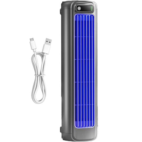 NLLATEI Tragbare Klimaanlage Kühlventilator Leise mit 3 Geschwindigkeiten, Wiederaufladbarer Persönlicher Luftkühler für Büro, Homeoffice, Schlafzimmer und Nachttisch(Blue) von NLLATEI