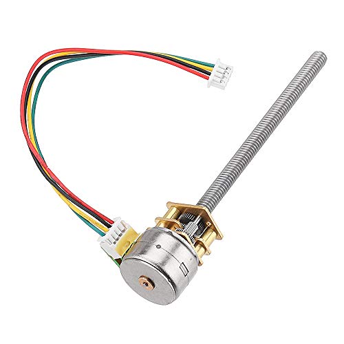 NLLeZ 1pc DC 5V 30rpm 15RPM 5RPM Stepper Motor Gewindewelle Getriebemotor Schrittmotor mit All-Metall-Getriebe (Farbe : 5RPM) von NLLeZ