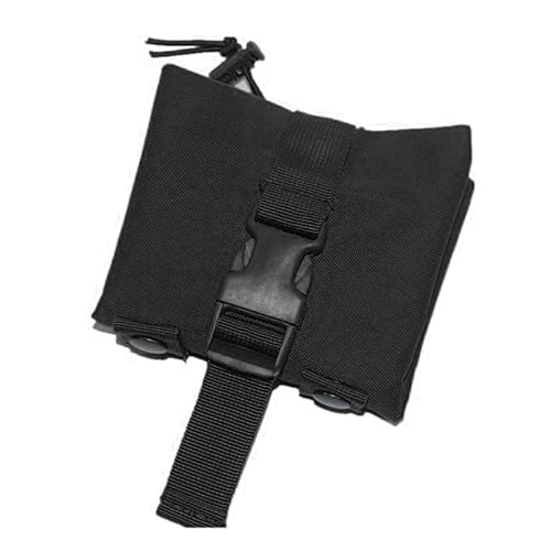 NLLeZ 1pc Folding Tactical Molle Magazine Dump Drop Pouch Jagd Militär Airsoft Gun Munition EDC Bag Foldable Utility Recovery MAG Holster (Farbe : Schwarz) von NLLeZ