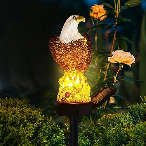 NLNEY Gartenleuchten Eagle Solar Leuchte, Solarleuchte Wasserdichte LED Solar Licht Gartenlicht Außenbeleuchtung Nachtlicht für Außen Gartenfigur Deko, Lawn, Path von NLNEY