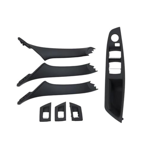 NLNGNZBZTP Auto-Innentürgriff, Fensterschalterabdeckung und -verkleidung Für 5er F10/F11/F18 520-530 2010-2017 RHD Türinnengriff Im Auto(‎Black 7pcs) von NLNGNZBZTP