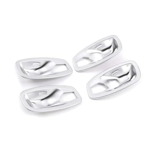 NLNGNZBZTP Carbon Texture Innentürgriffabdeckung Trim Für 5 Series E60 (2004-2010) Türinnengriff Im Auto(06-10 Silver) von NLNGNZBZTP