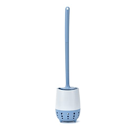 NLNGZKZFNF Dauerhafte Toilettenbürste Set Wandmontierte Badezimmerbürste WC for Basishalterung Tragbare Einfache Toilettenzubehör Klobürste(Blue) von NLNGZKZFNF
