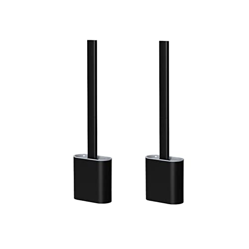NLNGZKZFNF Toilettenbürste Flachkopf-Borsten mit Halterung Wandmontierter Haushaltsbad Zubehör Klobürste(Black 2Pcs) von NLNGZKZFNF