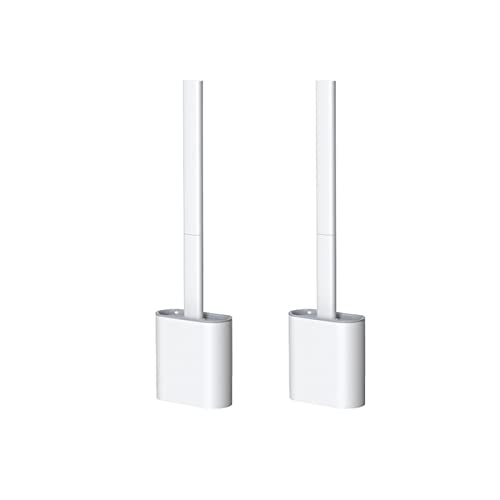 NLNGZKZFNF Toilettenbürste Flachkopf-Borsten mit Halterung Wandmontierter Haushaltsbad Zubehör Klobürste(White 2Pcs) von NLNGZKZFNF