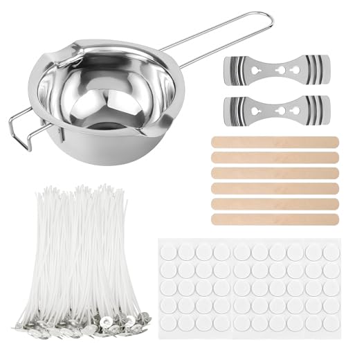 NLONLL Kerzen Selber Machen Set DIY Kerzen Gießen Set mit 400ml Wachsschmelztopf + 50 Kerzendocht + 50 Kerzen Aufkleber + 2 Dochthalter Candle Making Kit Kerzenherstellung für Erwachsene Kinder NLONLL Kerzen Selber Machen Set DIY Kerzen Gießen Set mit 400ml Wachsschmelztopf + 50 Kerzendocht + 50 Kerzen Aufkleber + 2 Dochthalter Candle Making Kit Kerzenherstellung für Erwachsene Kinder von NLONLL
