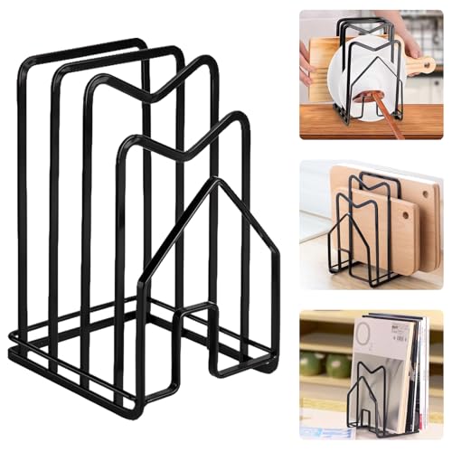 NLONLL Schneidebrett Halter Ständer Rack Schwarz Topfpfannendeckel Halter Schneidebrett Organizer Ständer 22 cm x 15 cm x 13 cm für Küche NLONLL Schneidebrett Halter Ständer Rack Schwarz Topfpfannendeckel Halter Schneidebrett Organizer Ständer 22 cm x 15 cm x 13 cm für Küche von NLONLL