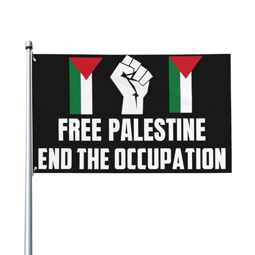 3x5 kostenloses Banner mit Palästina-Flagge. Ich stehe mit Palästina-Flagge. Bete für Palästina. Starke Outdoor-Flagge „Ende der Besatzung“. von NLWQEKV