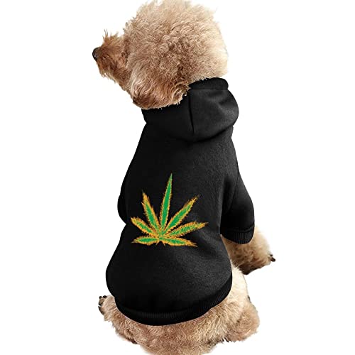 Abstrakte Weed-Hunde- und Katzenkostüme, süßer Haustier-Hoodie-Anzug mit Hut, niedliche Outfits, Kleidung von NLWQEKV