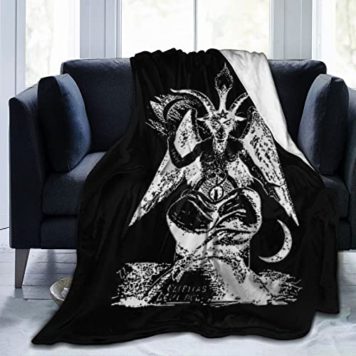 Baphomet Satan Devil Superweiche warme Fleecedecke, Bequeme Flanelldecke, Vier-Jahreszeiten-Decke, geeignet für Schlafzimmer, Bett und Sofa von NLWQEKV