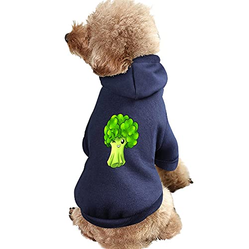 Brokkoli-Cartoon-Hunde-Sweatshirt, Warmer Haustier-Kapuzenpullover für Katzen und Hunde von NLWQEKV