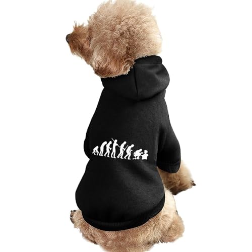 Evolution of A Computer Profile Warmer Hunde-Kapuzenpullover, süßes Hundekostüm-Sweatshirt, gemütliche Haustierkleidung, XS Evolution of A Computer Profile Warmer Hunde-Kapuzenpullover, süßes Hundekostüm-Sweatshirt, gemütliche Haustierkleidung, XS von NLWQEKV