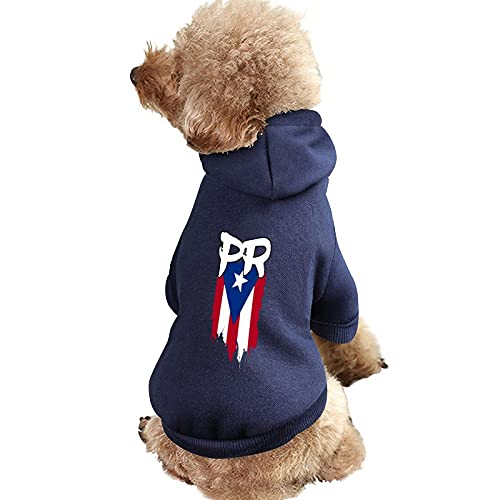 Puerto Rico Flagge PR Puerto Rican Boricua Hunde-Sweatshirt, Warmer Haustier-Kapuzenpullover für Katzen und Hunde von NLWQEKV