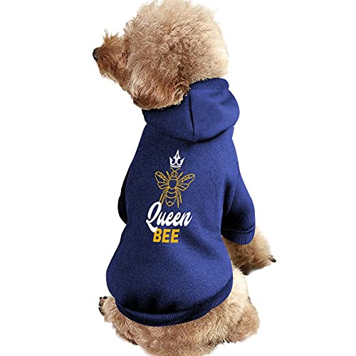 Queen Bee Hunde-Sweatshirt, Warmer Haustier-Kapuzenpullover für Katzen und Hunde von NLWQEKV