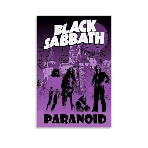 Black Sabbath Musikposter, Albumcover, Poster, Bandposter, Retro-Poster, Schlafzimmer, Musikposter, Rapper, Poster, Wandkunst, Leinwandposter, Raumdekoration, ästhetische Poster, Druck, Dekoration, von NLiangJi