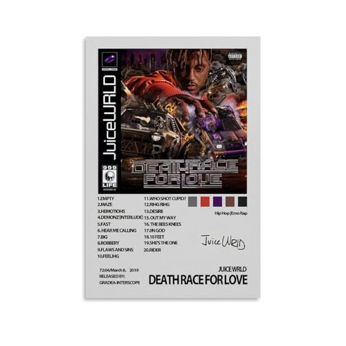 Musikposter "Death Race for Love", Albumcover, Poster, Bandposter, Retro-Poster, Schlafzimmer, Musikposter, Rapper, Poster, Wandkunst, Leinwandposter, Raumdekoration, ästhetische Poster, Druck, von NLiangJi