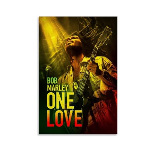 NLiangJi Klassisches Vintage-Filmposter, Bob Marley-One Love4, Poster, dekorative Malerei, Leinwand, Wandposter und Kunstdruck, moderne Familienschlafzimmer-Dekoration, Poster, 60 x 90 cm von NLiangJi