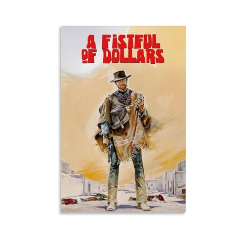 NLiangJi Retro Film Poster A Fistful Of Dollars Canvas Print Home Decor Poster 30x45cm Non-Frame Style von NLiangJi