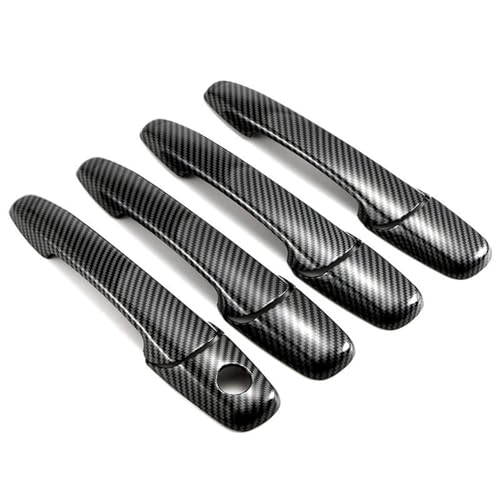 NMBNPKTUCU Auto-Außentürgriffabdeckung Mazda 3 5 6 2003-2008 RX8 Carbon Fiber, Schwarz, 19,3 cm x 5 cm x 3 cm, Kohlefaser/Chrom von NMBNPKTUCU