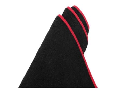 Sonnenschutz Dash Matte Teppich Für Ford Für Fiesta Für MK7 2008 2009 2010 2011 2012 2013 2014 2015 2016 Auto Dashboard Abdeckung Matte Teppiche Zubehör Rutschfestes Pad Zubehör(A No GPS Red side LHD) von NMBNPKTUCU