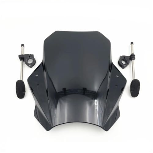 Aerodynamisches Flügelkit mit Frontspoiler-Winglet Windschutzscheibe Universal Motorrad Dekorative Wind Clamp-On Variable ABS Windschutzscheibe Spoiler Für CTX 700N CTX700 N(Type B) von NMBZVE