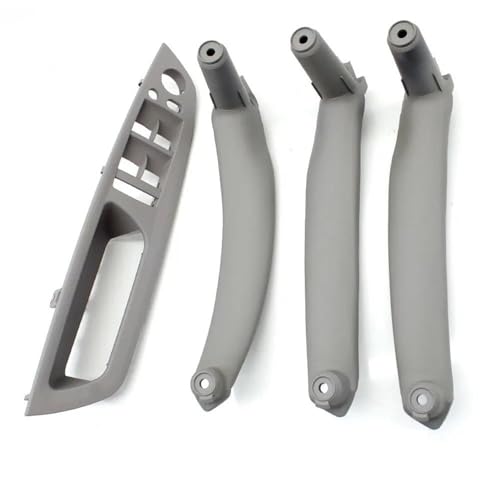 NMBZVE 4 STÜCKE LHD RHD Innere Fahrertür Fensterschalter Armlehne Abdeckung Zuggriff Ersatz Für X5 X6 E70 E71 E72 2007-2013(Titanium LHD 4PCS) von NMBZVE