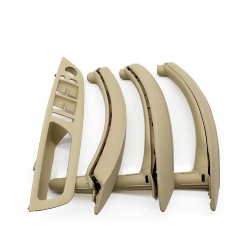 NMBZVE 7 STÜCKE LHD RHD Auto-Innentür-Fenster-Schalterfeld-Zuggriff Mit Lederbezug Für X5 E70 2007-2013(LHD Set Beige) von NMBZVE