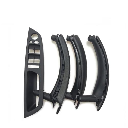 NMBZVE 7 STÜCKE LHD RHD Auto-Innentür-Fenster-Schalterfeld-Zuggriff Mit Lederbezug Für X5 E70 2007-2013(LHD Set Black) von NMBZVE
