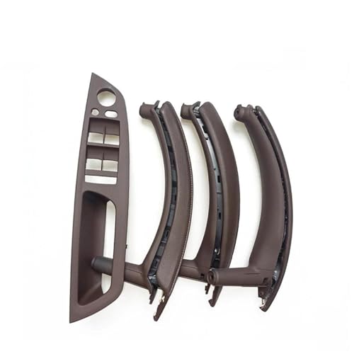 NMBZVE 7 STÜCKE LHD RHD Auto-Innentür-Fenster-Schalterfeld-Zuggriff Mit Lederbezug Für X5 E70 2007-2013(LHD Set Brown-1) von NMBZVE