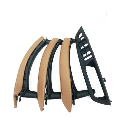 NMBZVE 7 STÜCKE LHD RHD Auto-Innentür-Fenster-Schalterfeld-Zuggriff Mit Lederbezug Für X5 E70 2007-2013(RHD Set Sattle) von NMBZVE