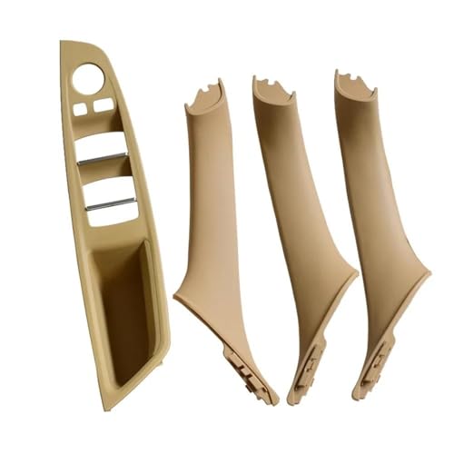 NMBZVE Auto ABS Armlehne Innentüren Griff Panel Pull Trim LHD Für 5 Serie F10 F11 520i 528i 525d 535i 51417225858(Beige-4Pcs) von NMBZVE